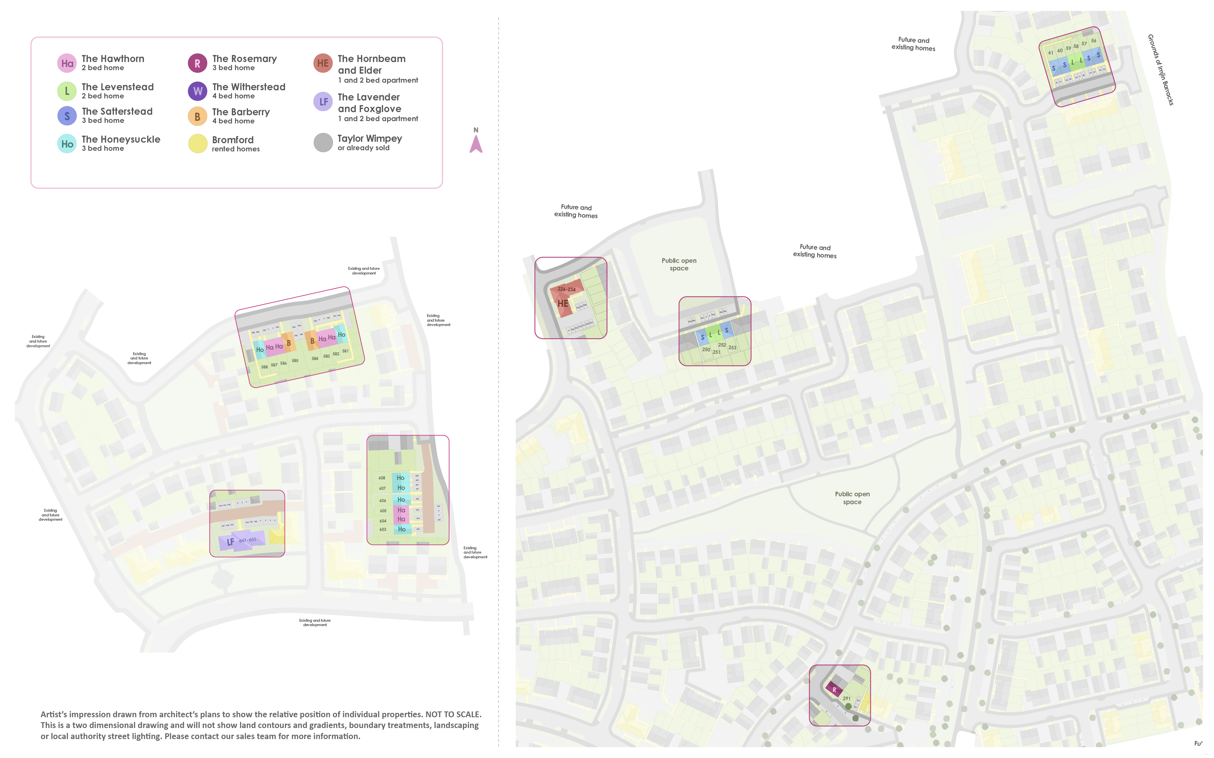 Image of the Siteplan for Taylor Wimpey at Whittle Gardens