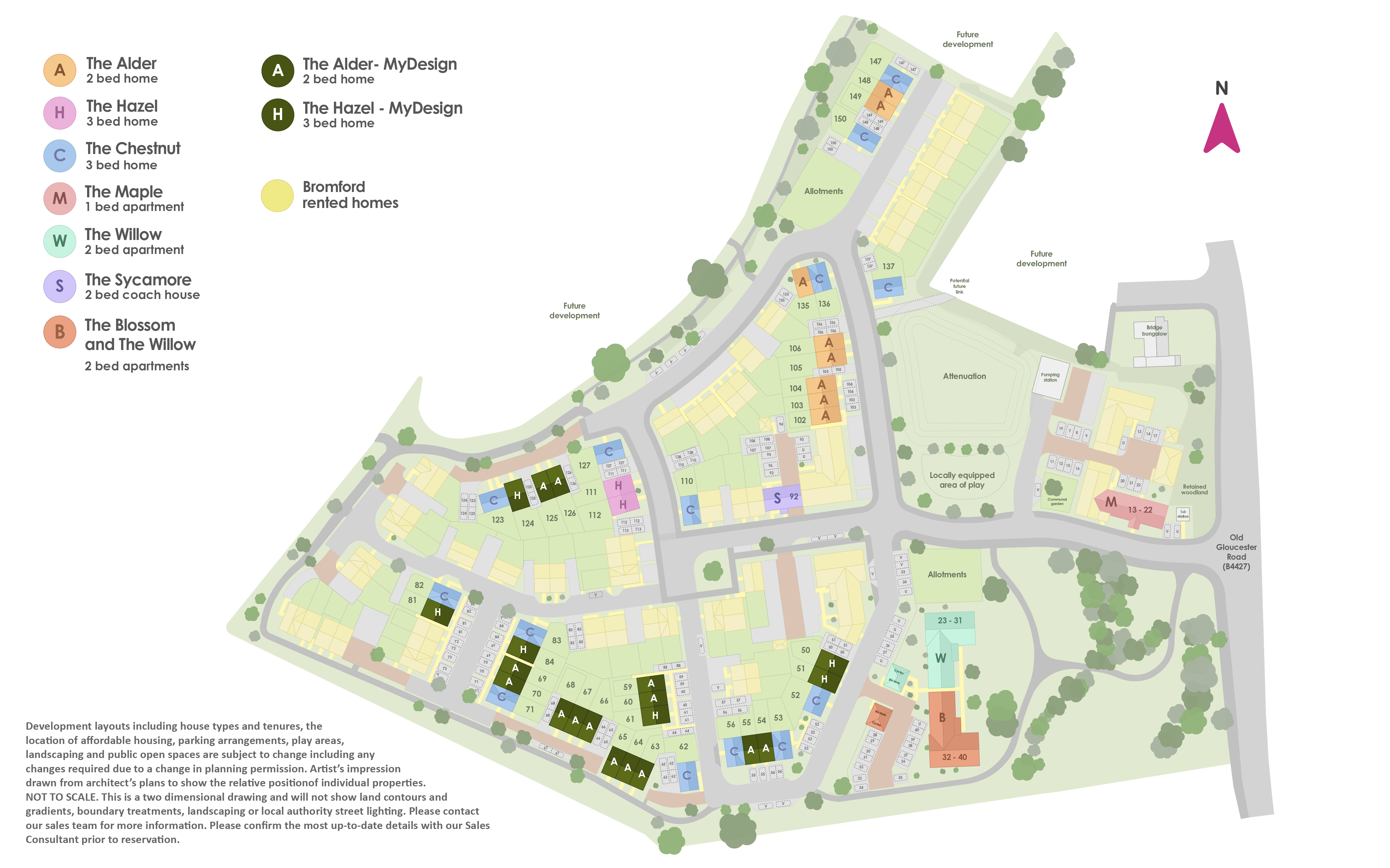 Image of the Siteplan for The Pastures at Hambrook