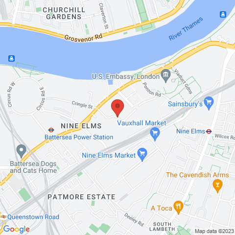 Nine Elms Lane map