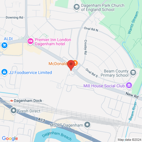 Dagenham Green map