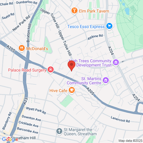 Flat 1, 53C Roupell Road map