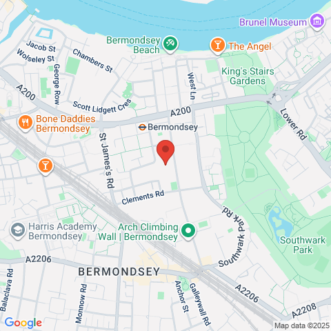 Pearl Yard Bermondsey map