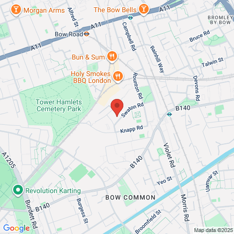 FLAT 201A Swaton Road, Bow, map