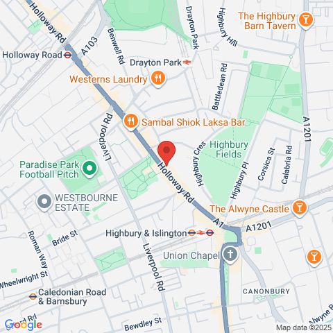 Flat 107, 52 Holloway Road, map