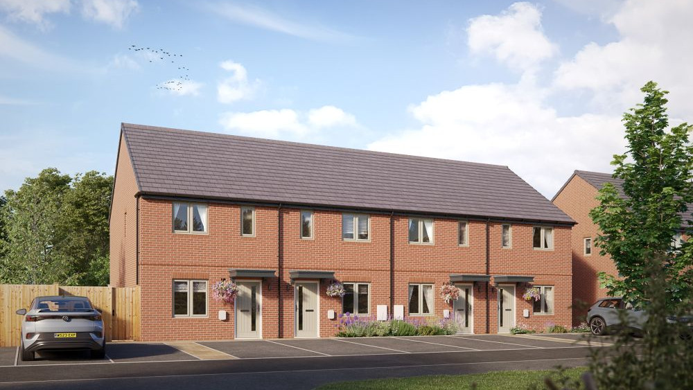 2 bed terraced houses with parking out the front
