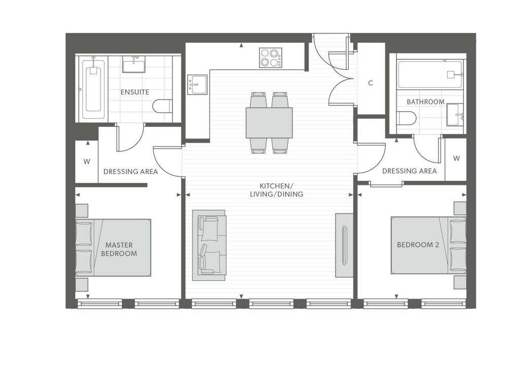 2 bedroom homes Leon House, CR0 9WX Homes for Londoners